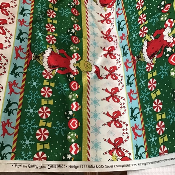 NWOT Fabric ; How the Grinch Stole Christmas - 45 inches wide cotton - 2 yards - Picture 3 of 4